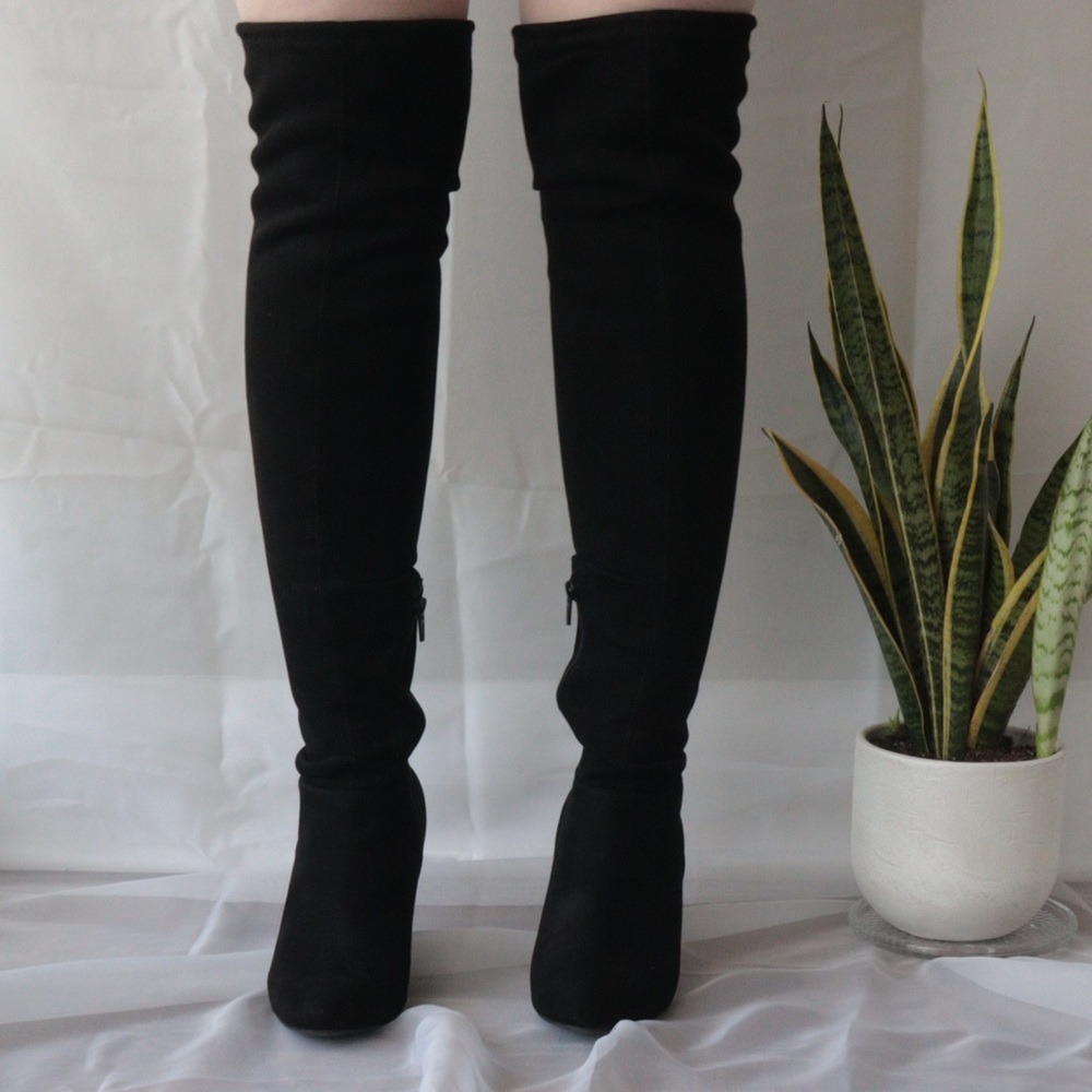 COPY - CALL IT SPRING BLACK KNEE HIGH BOOTS